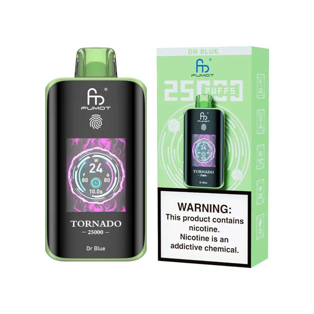 dispositivo individual y caja de venta al público para dr blue fumot tornado 25000