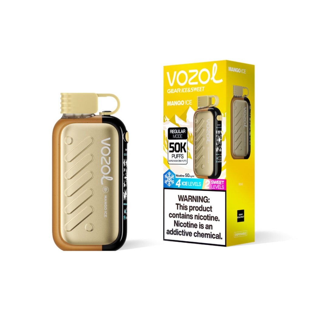 single device and retail box for vozol gear 50000 mango ice
