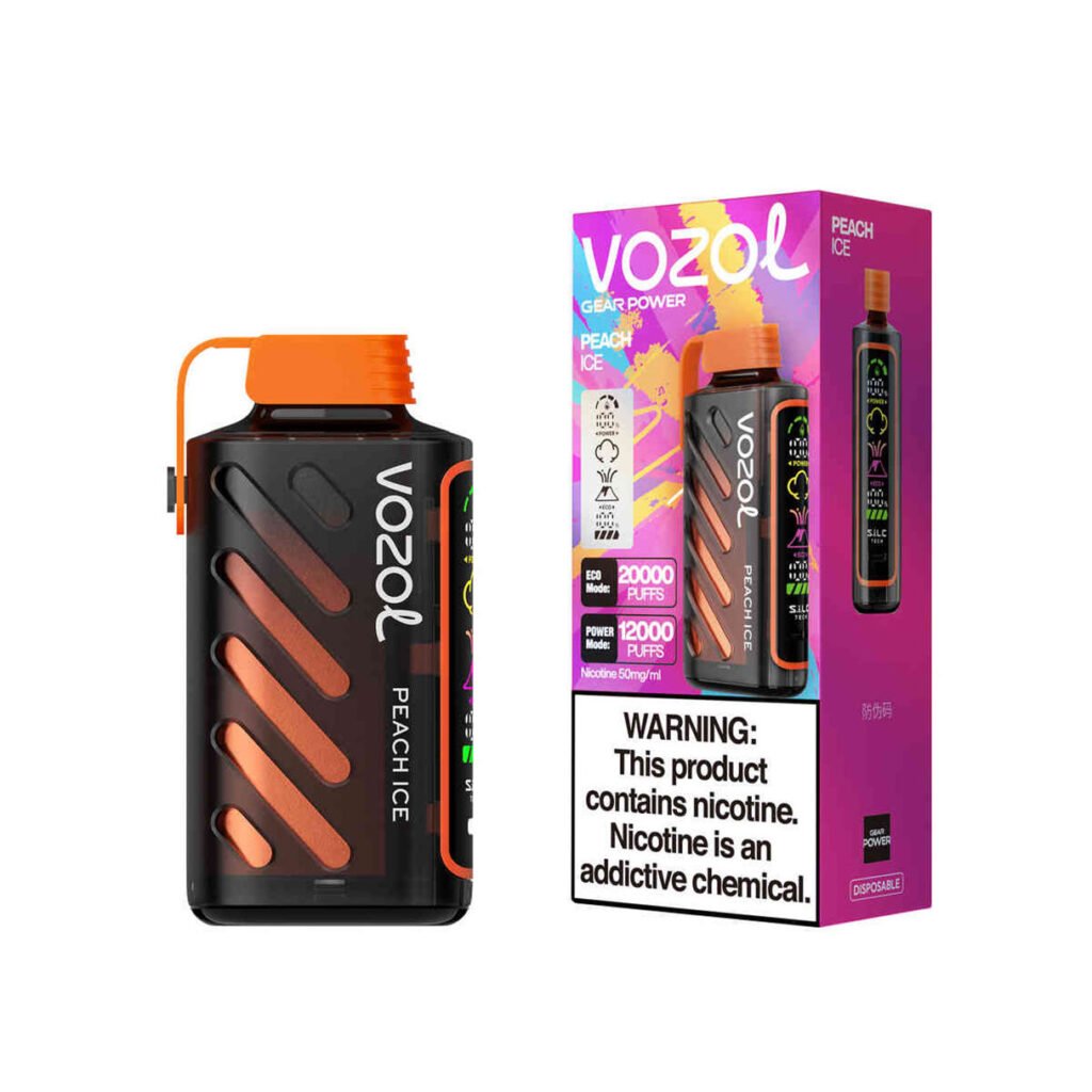 dispositivo único e caixa de retalho para vozol gear power 20000 peach ice dispositivo único e caixa de retalho para vozol gear power 20000 peach ice
