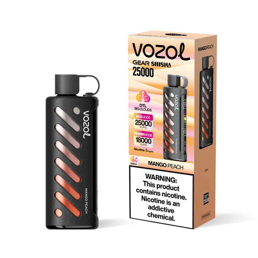 dispositivo único e caixa de retalho para vozol gear shisha 25000 mango peach dispositivo único e caixa de retalho para vozol gear shisha 25000 mango peach