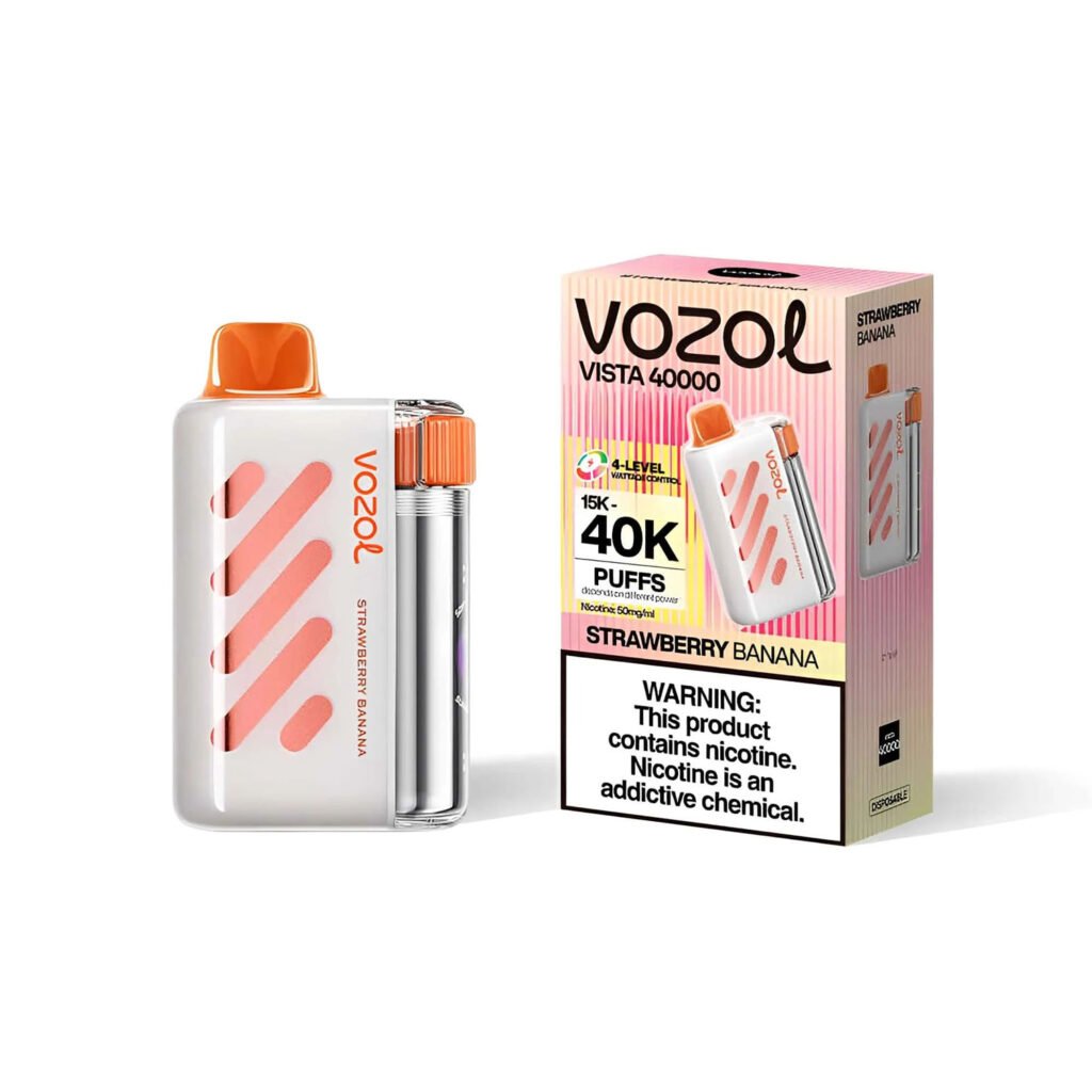 afzonderlijk apparaat en detailhandeldoos voor vozol vista 40000 strawberry banana
