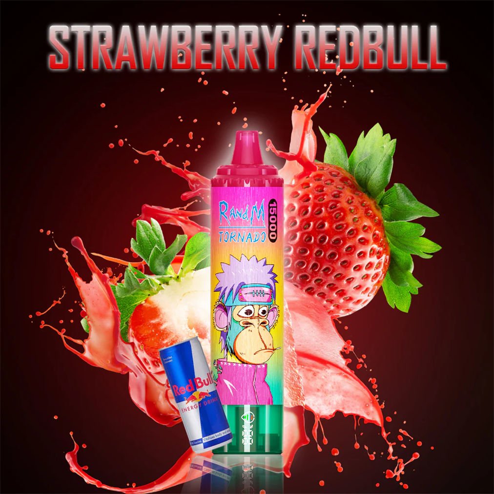 strawberry red bull fumot randm tornado 15000
