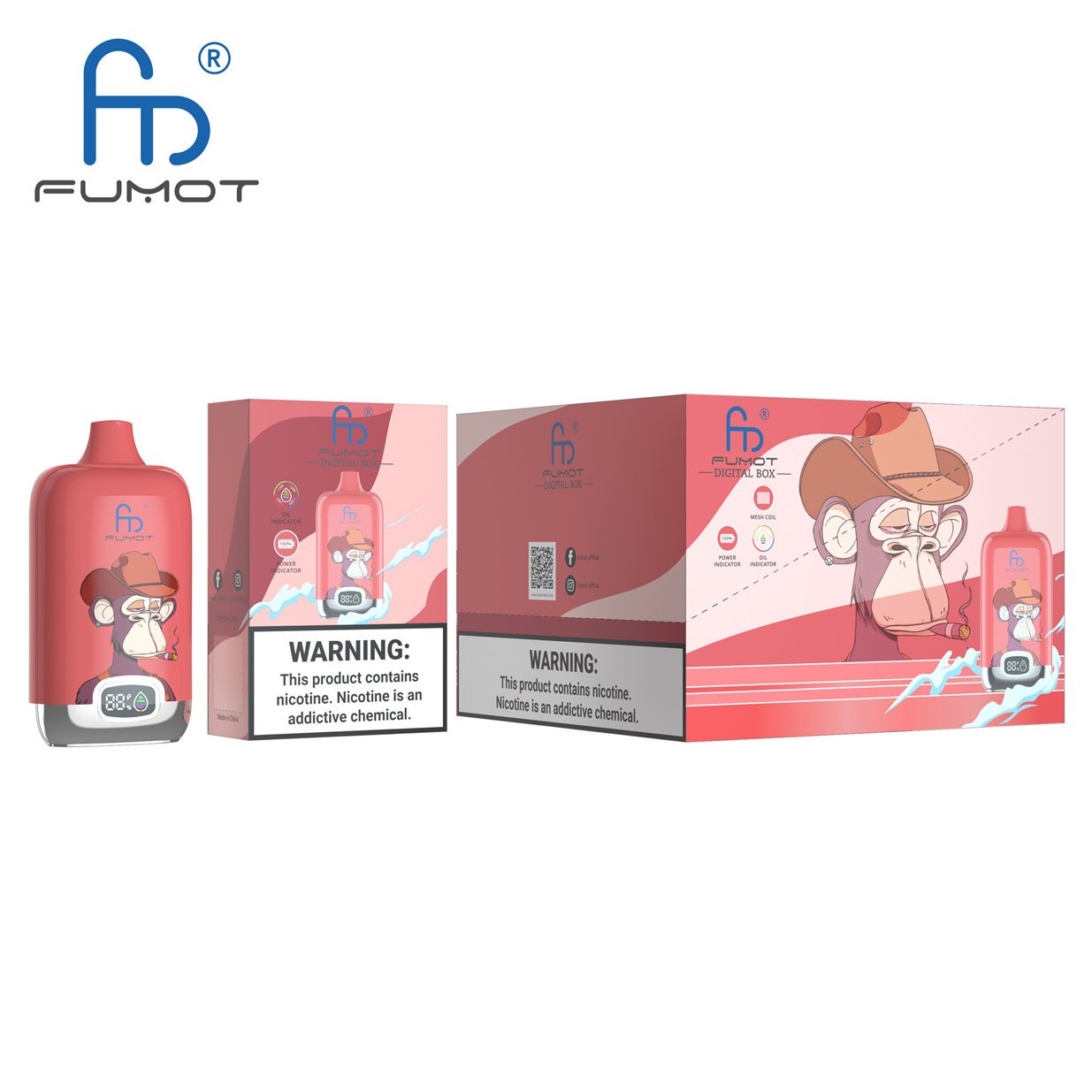 al por mayor caja expositora de 10 paquetes de fumot 12000 apple berry blast