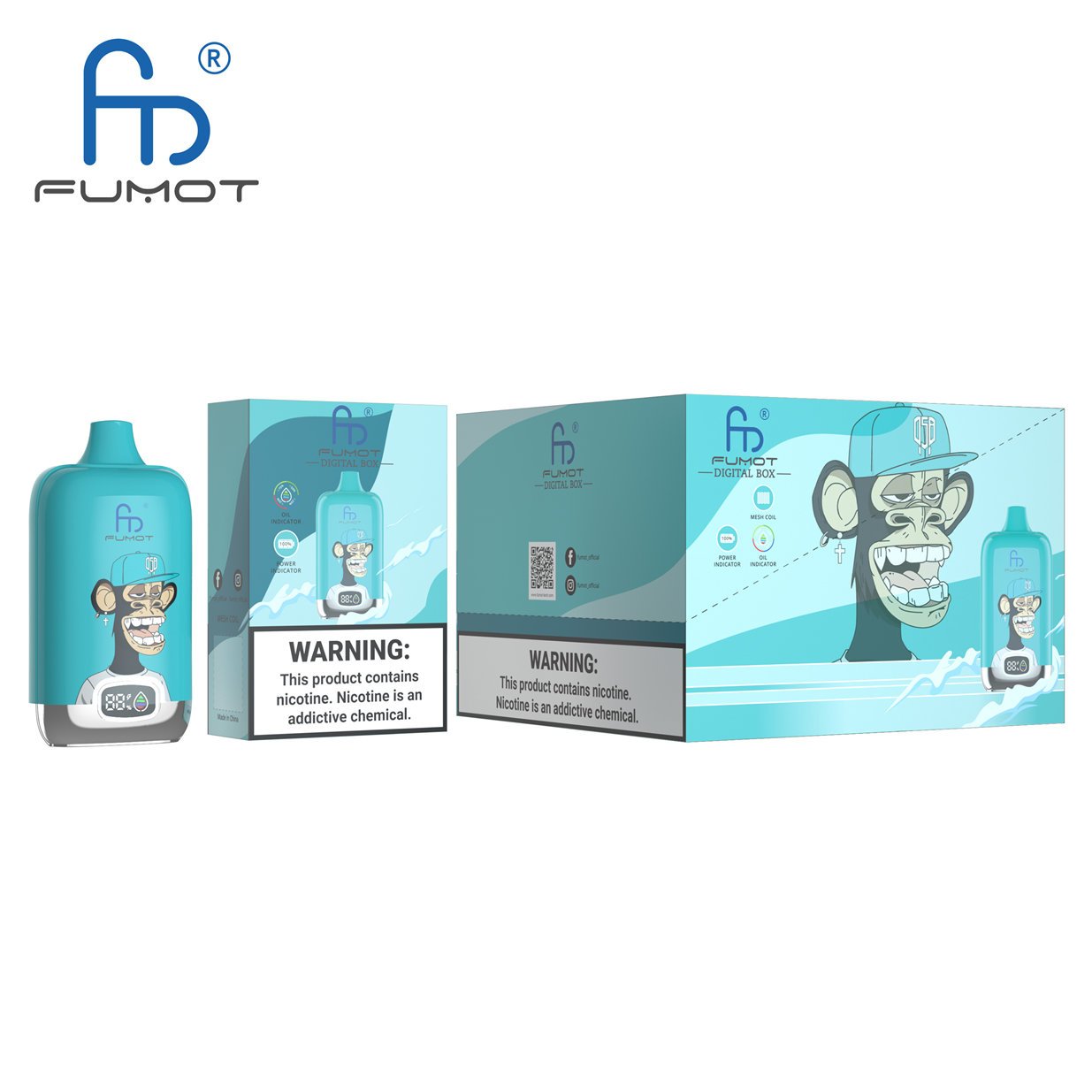 mayorista caja expositora de 10 paquetes de fumot 12000 black ice