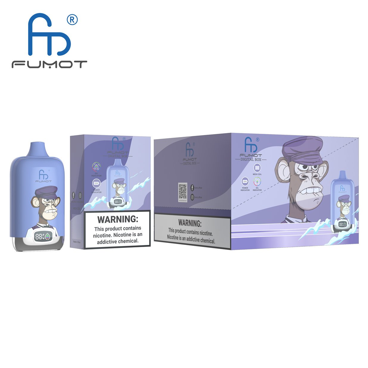 al por mayor caja expositora de 10 paquetes de fumot 12000 blue razz lemonade