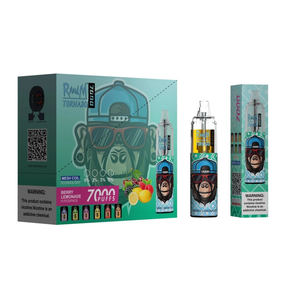 mayorista caja expositora de 10 paquetes de randm tornado 7000 berry lemonade