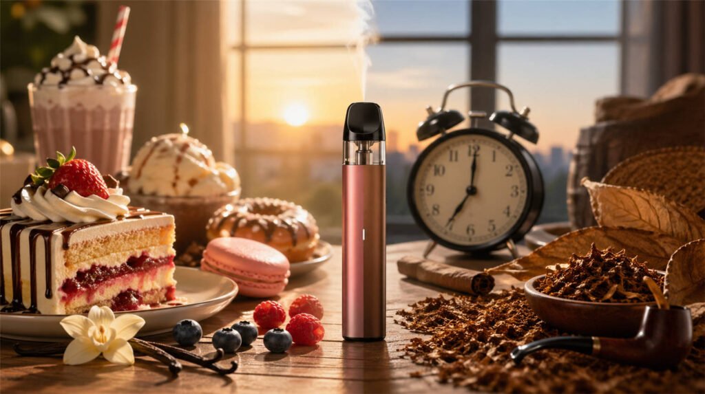 por qué los vapes con sabor a postre y tabaco lideran las ventas matinales