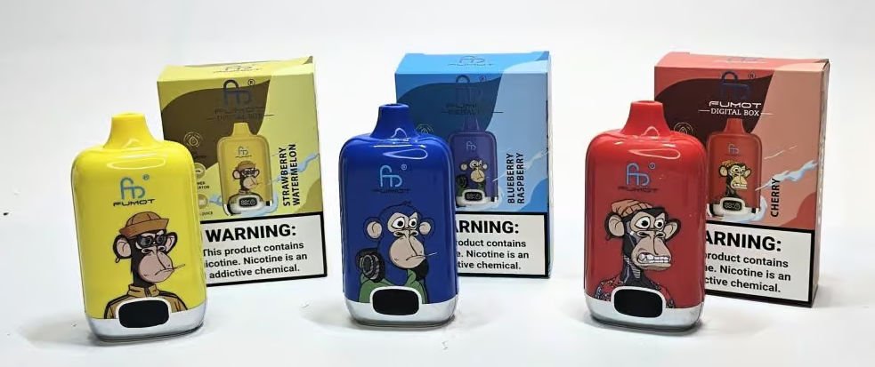 Fumot 12K: escaparate de 3 sabores y envases