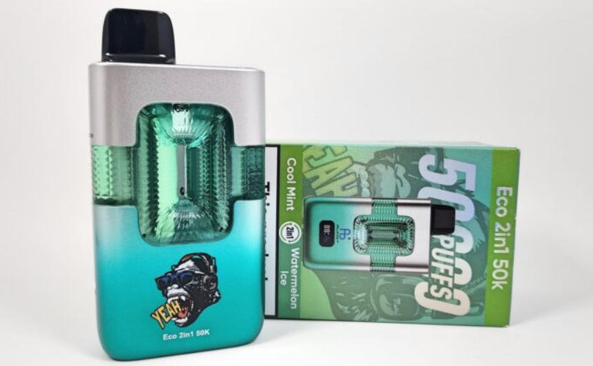 fumot eco 2in1 50k cool mint & watermelon ice and its packaging box fumot eco 2in1 50k cool mint & watermelon ice and its packaging box