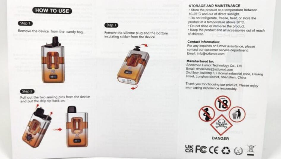 page 2 of the fumot eco 2in1 50k user manual