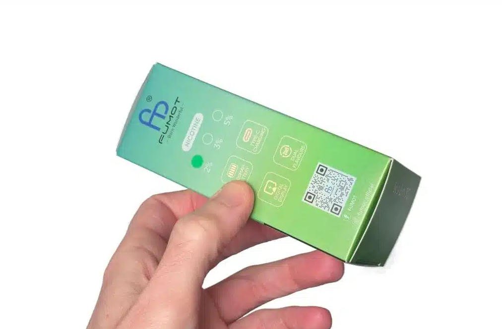side view of the fumot eco 2in1 50k packaging box