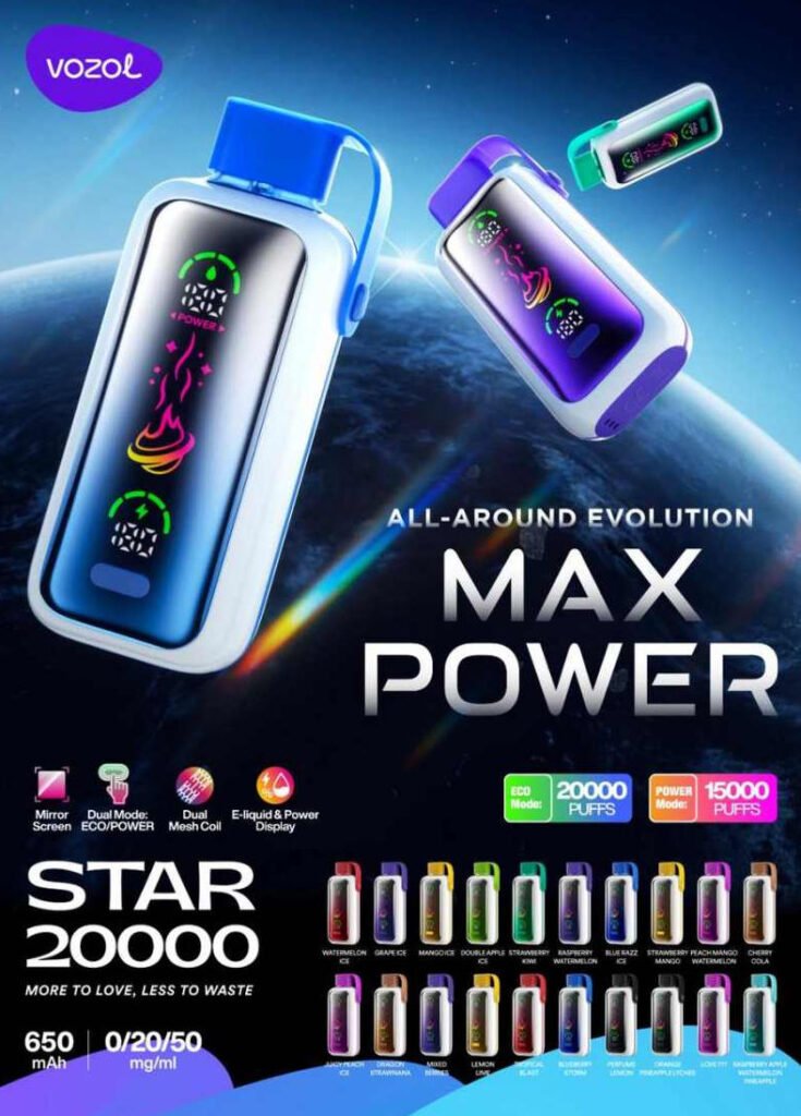 vozol star 20000 specifications and flavors