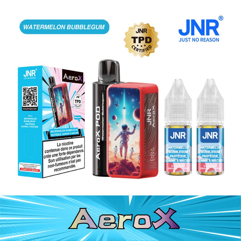jnr aero x 32000 watermelon bubblegum packaging design and device