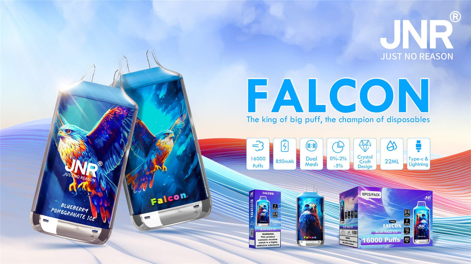 jnr falcon 16000 características y especificaciones
