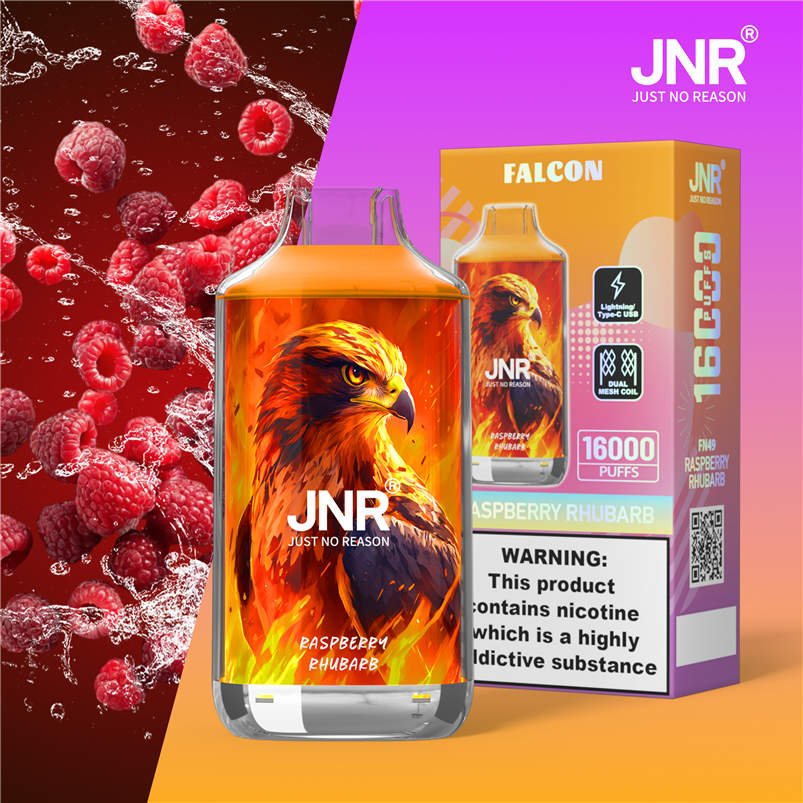 jnr falcon 16000 ruibarbo frambuesa y envasado al por menor