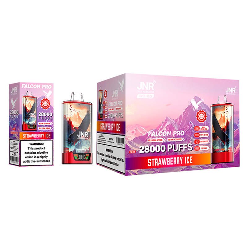 jnr falcon pro 28k strawberry ice bulk wholesale packaging and outer box