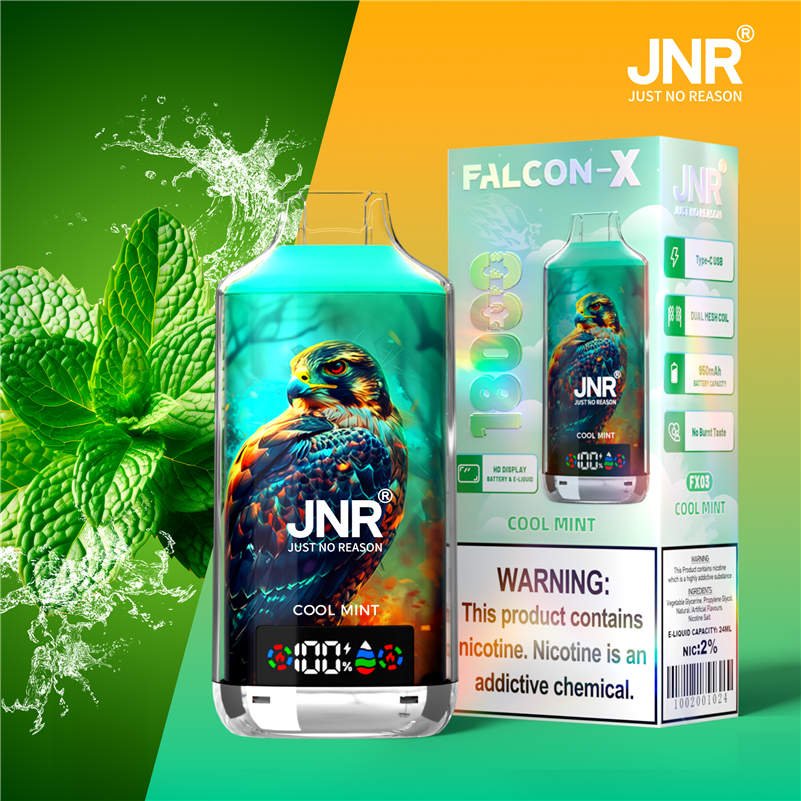 jnr falcon x 18000 cool mint and retail packaging jnr falcon x 18000 cool mint and retail packaging