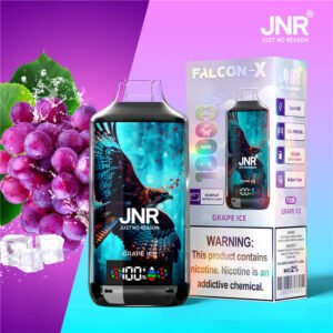 jnr falcon x 18000 grape ice and retail packaging