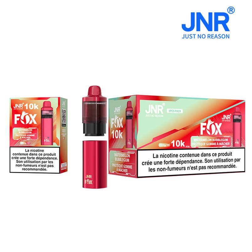 jnr fox 10k watermelon bubblegum shipping box and retail packages in bulk