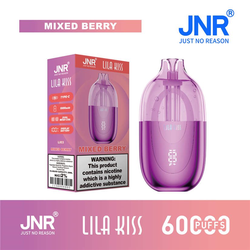 jnr lila kiss 60000 mixed berry med officiell försäljningsförpackning jnr lila kiss 60000 mixed berry med officiell försäljningsförpackning