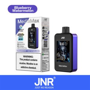 jnr media max 40000, blueberry watermelon oraz oryginalne opakowanie produktu
