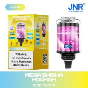 jnr mega shisha hookah 100k love 66 and retail packaging