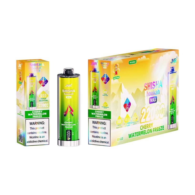 jnr shisha max 22k cherry watermelon freeze stock items with large display box