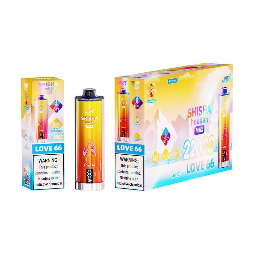 jnr shisha max 22k love 66 stock items with large display box