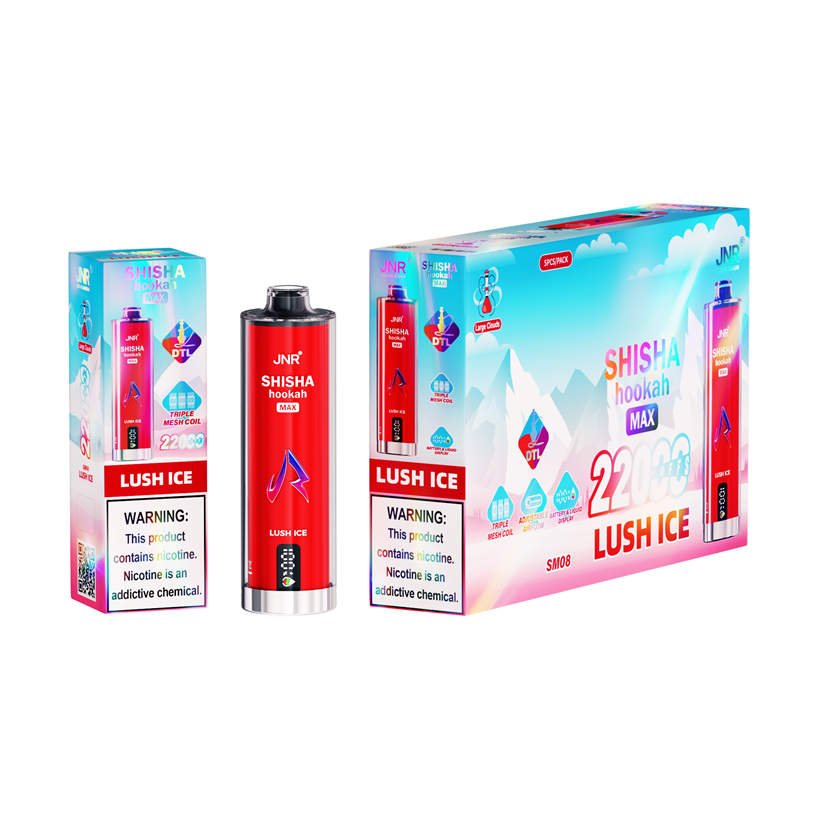 jnr shisha max 22k lush ice stock items with large display box