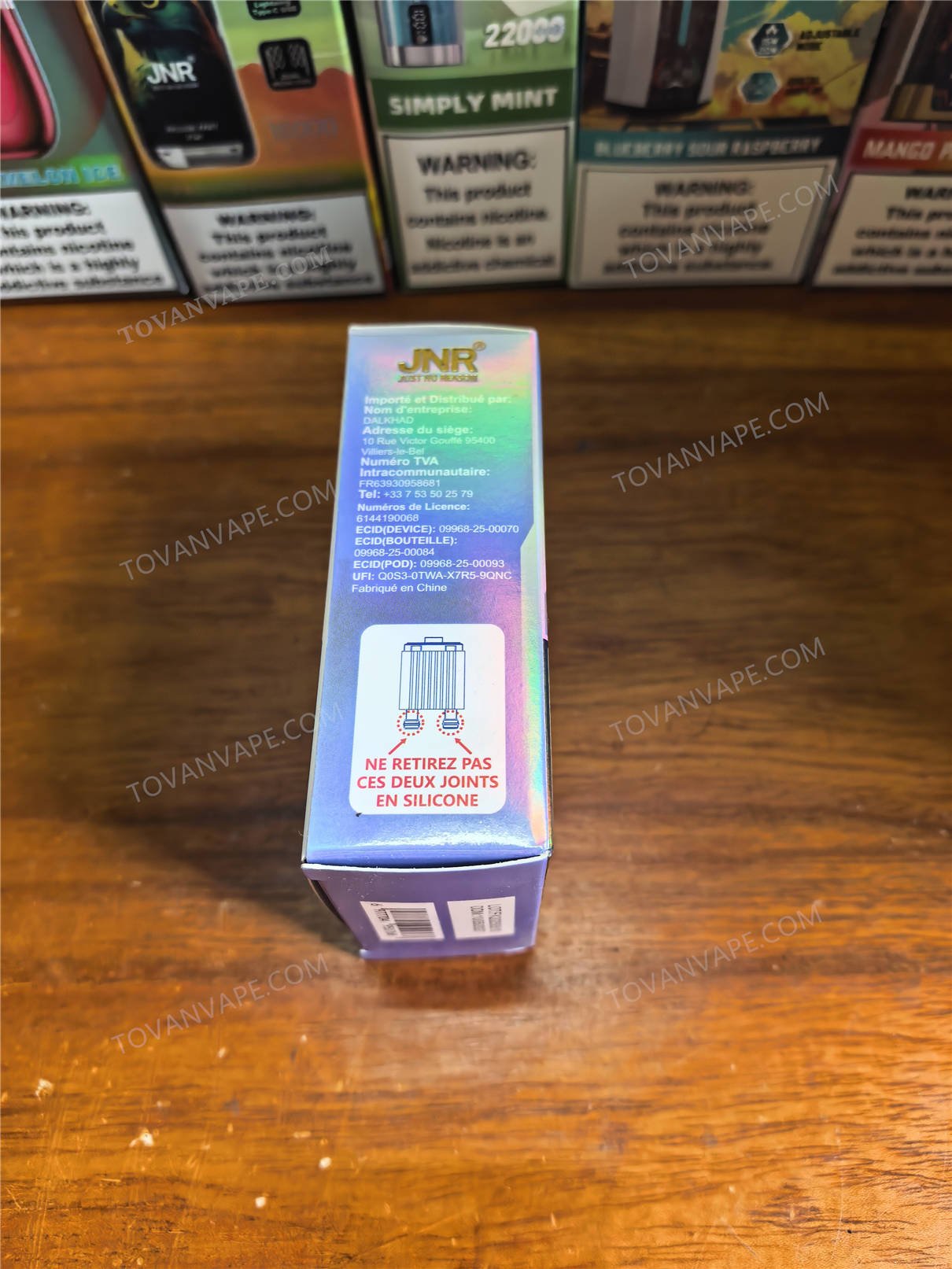 left side profile of the jnr fox 10000 packaging box