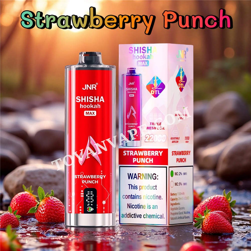 strawberry punch jnr shisha max 22000