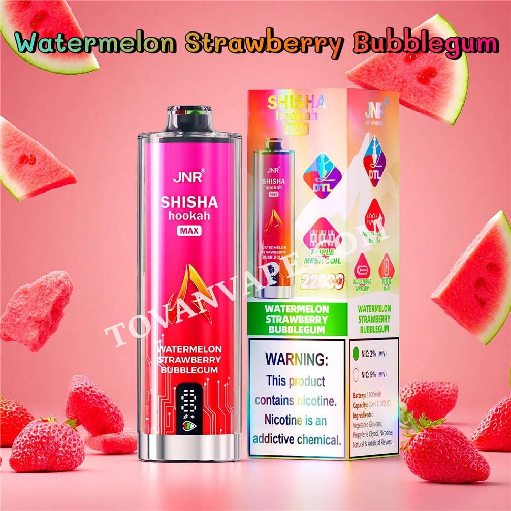 watermelon strawberry bubblegum jnr shisha max 22000