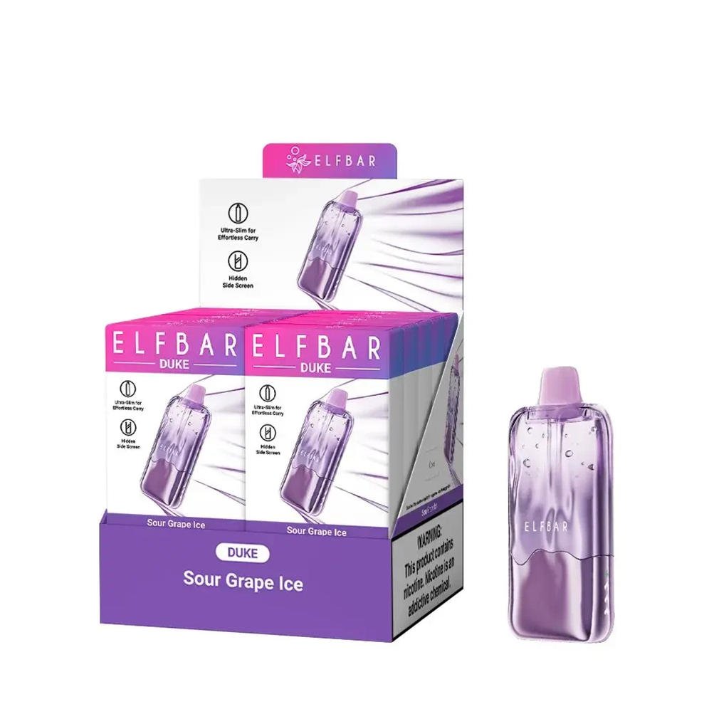10er-Pack-Verkaufsdisplay für den elf bar duke 30000 (Sour) und den grape ice