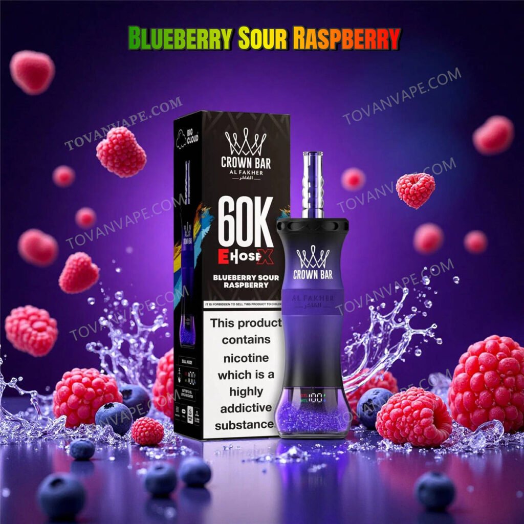 al fakher crown bar e hose x 60000 blueberry sour raspberry surrounded by fresh tart berries