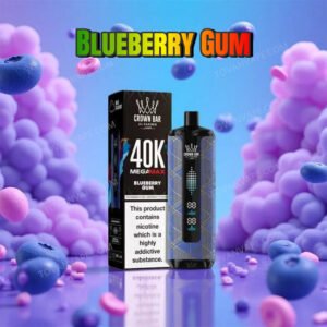al fakher crown bar mega max 40k blueberry gum surrounded by many fresh blueberries