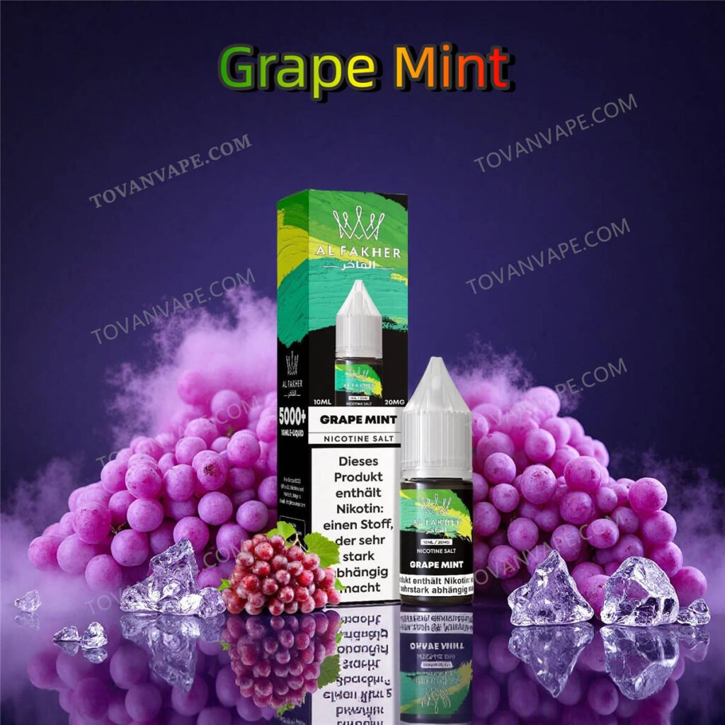 al fakher grape mint sal de nicotina 2% líquido para cigarrillos electrónicos con un aroma a jugosas uvas moradas y hojas de menta verde al fakher grape mint sal de nicotina 2% líquido para cigarrillos electrónicos con un aroma a jugosas uvas moradas y hojas de menta verde