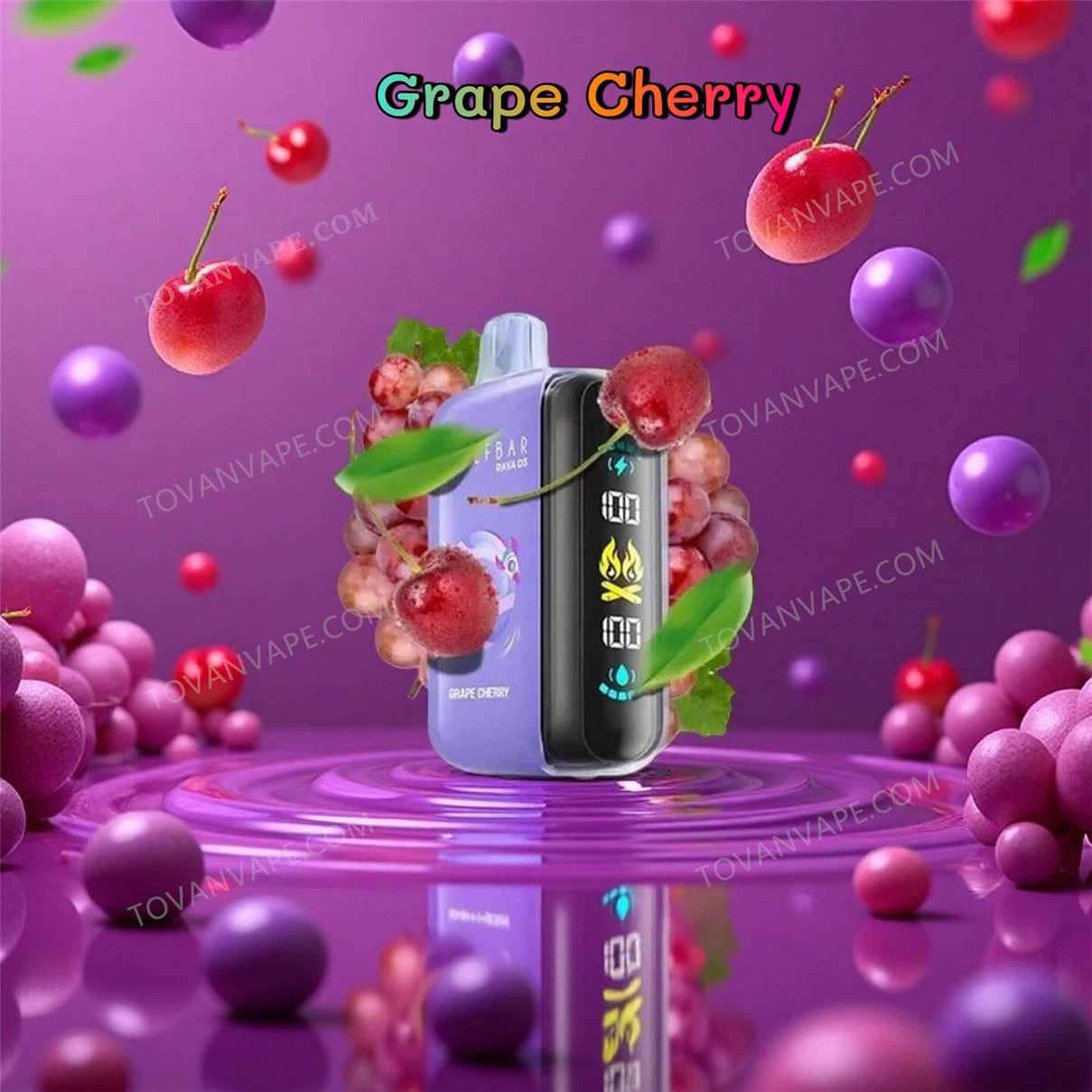 elf bar raya d3 25000 grape cherry