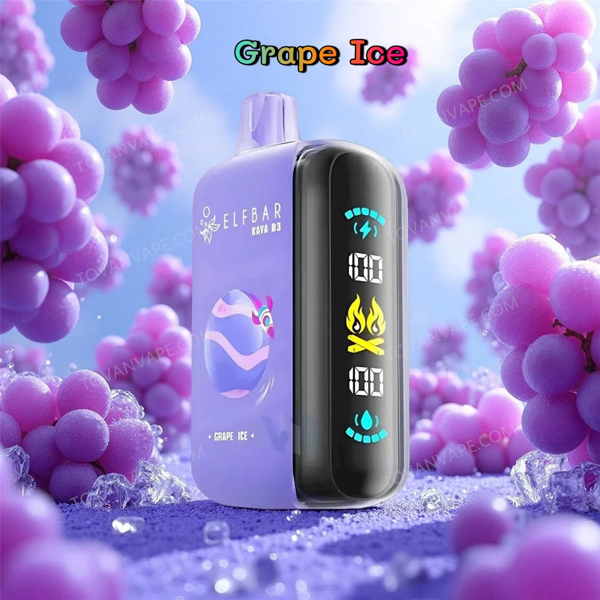 elf bar raya d3 25000 grape ice