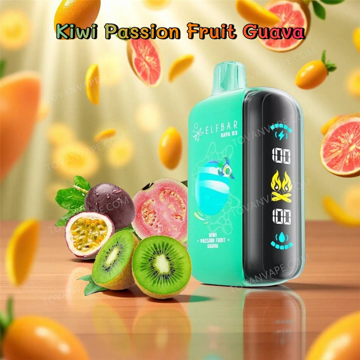 elf bar raya d3 25000 kiwi passion fruit guava