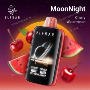 elfbar „Moonnight“ 40000 cherry watermelon – Geschmacksprofil mit Noten von reifen roten Kirschen und frischen Wassermelonenscheiben