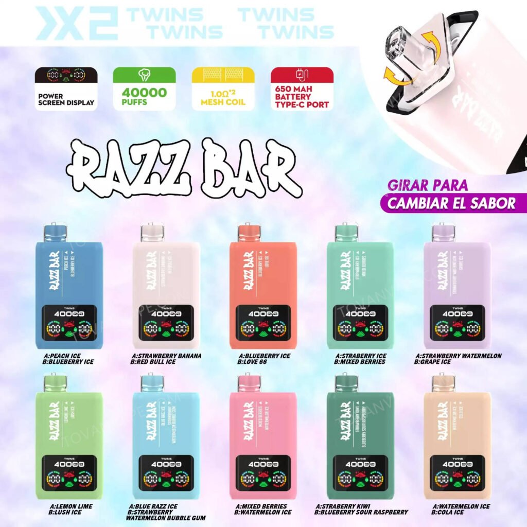 collezione completa di 10 gusti diversi disponibili per la serie razz bar 40000 collezione completa di 10 gusti diversi disponibili per la serie razz bar 40000