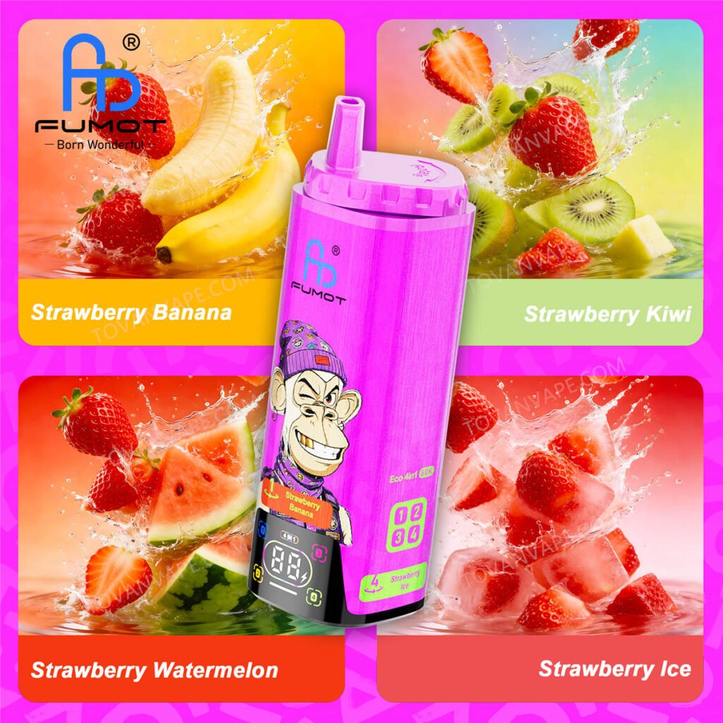 fumot 80k strawberry banana - strawberry kiwi - strawberry watermelon - strawberry ice fumot 80k strawberry banana - strawberry kiwi - strawberry watermelon - strawberry ice
