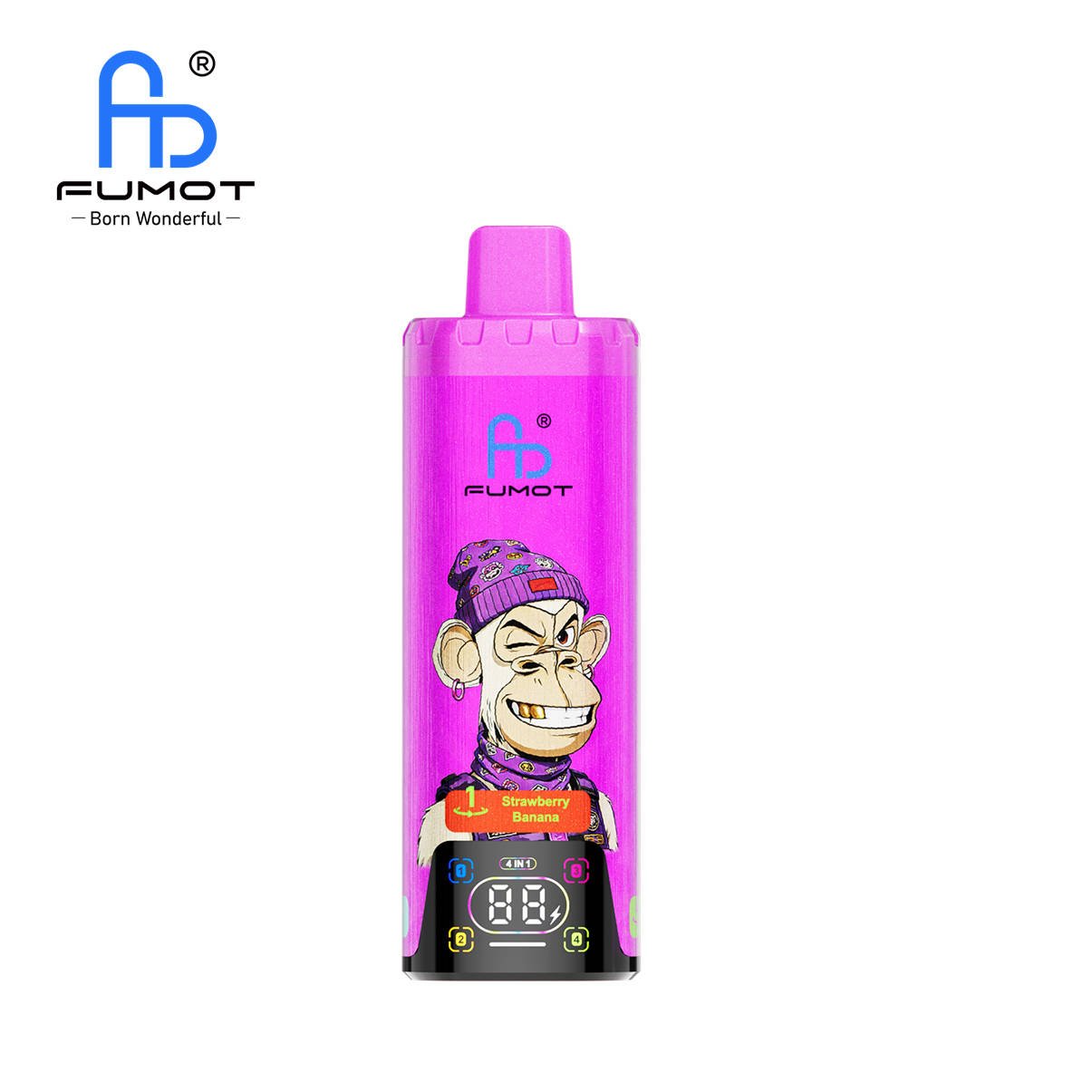 fumot eco 4in1 80k strawberry banana - strawberry kiwi - strawberry watermelon - strawberry ice
