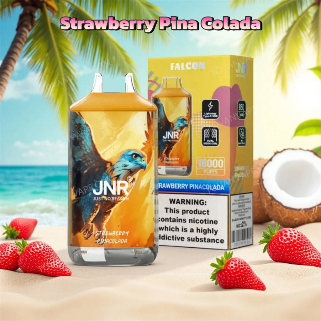 Appareil jnr falcon 16k strawberry pinacolada, entouré de fraises, de tranches d'ananas et de noix de coco Appareil jnr falcon 16k strawberry pinacolada, entouré de fraises, de tranches d'ananas et de noix de coco