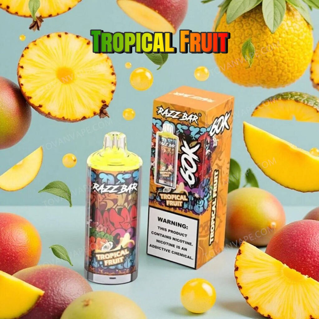 razz bar 60k tropical fruit circondati da manghi freschi e ananas dolci
