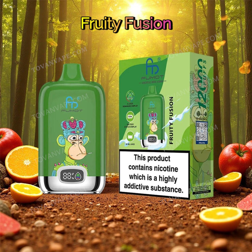il dispositivo per lo svapo fumot digital box 12000 fruity fusion, inserito in una ricca e variegata selezione di prodotti freschi mixed fruits il dispositivo per lo svapo fumot digital box 12000 fruity fusion, inserito in una ricca e variegata selezione di prodotti freschi mixed fruits