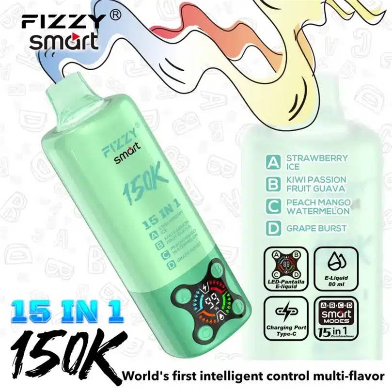 fizzy 150k 15in1: produce nuvole di vapore dense e morbide fizzy 150k 15in1: produce nuvole di vapore dense e morbide