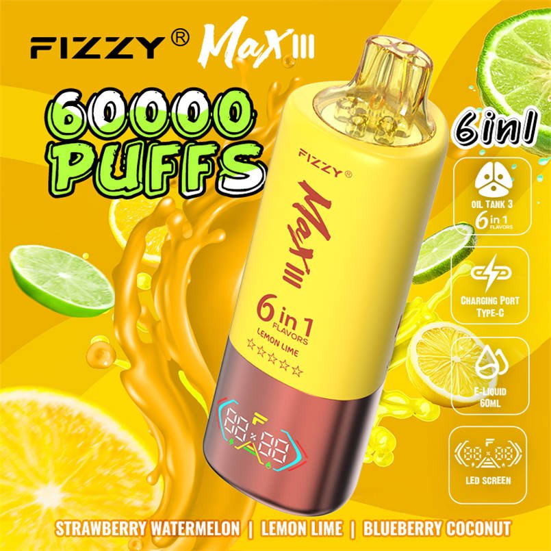 fizzy max lll 60k circondato da pezzetti di fragola, anguria, limone, lime, mirtillo e cocco fizzy max lll 60k circondato da pezzetti di fragola, anguria, limone, lime, mirtillo e cocco