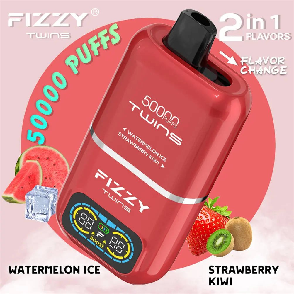 fizzy twins 50000 watermelon ice - strawberry kiwi, circondati da anguria glassata, fragole dolci e kiwi fizzy twins 50000 watermelon ice - strawberry kiwi, circondati da anguria glassata, fragole dolci e kiwi