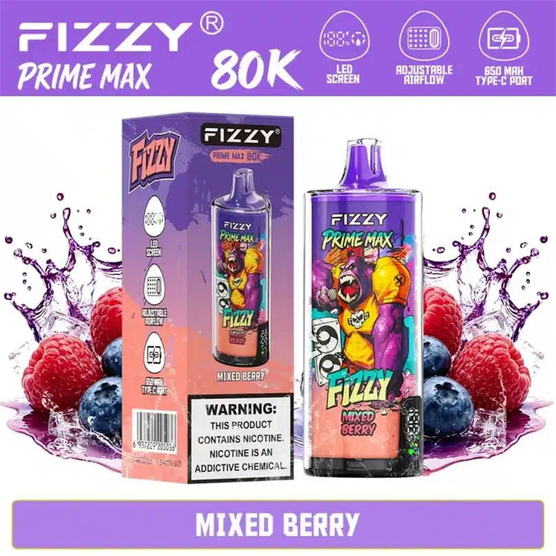 officiell försäljningsförpackning och förseglad förpackning av fizzy 80k prime max